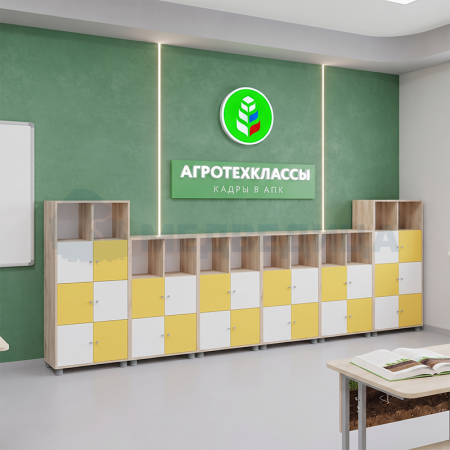 Система хранения с индивидуальными ячейками 4428х384х1510(1149) мм, тип 1